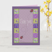 Lady Bug und Schmetterling Karte (Gelbe Blume)