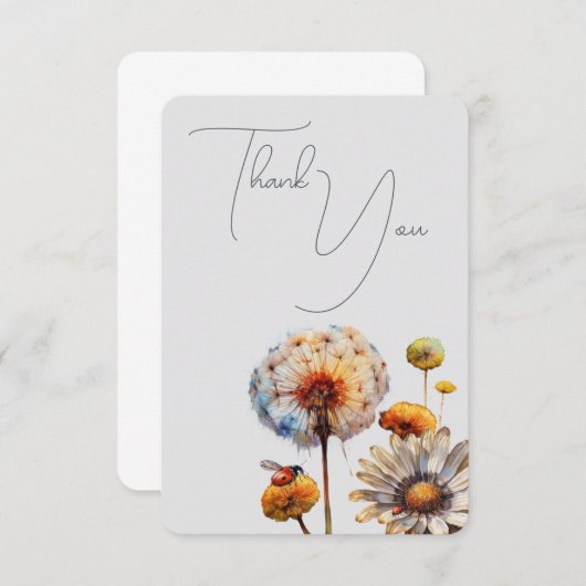 Lady Bug Vielen Dank Dankeskarte (Vorne/Hinten)