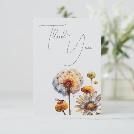 Lady Bug Vielen Dank Dankeskarte (Stehend Vorderseite)