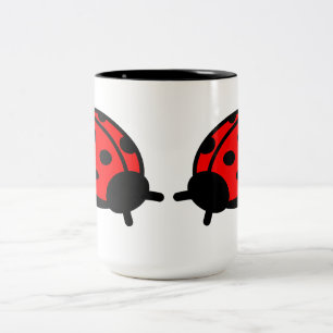 Lady Bug White & Black Tasse