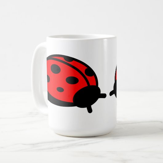 Lady Bug White Tasse (Vorderseite Links)