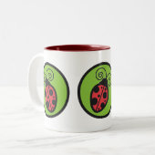 Lady Bug Zweifarbige Tasse (Vorderseite Links)