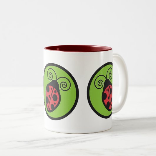 Lady Bug Zweifarbige Tasse (VorderseiteRechts)