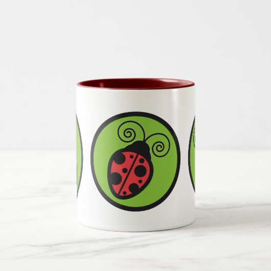 Lady Bug Zweifarbige Tasse (Mittel)