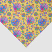 Lady Bugs Amongst the Flowers on a Midsummer Day Seidenpapier (Ausschnitt)