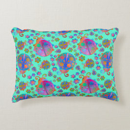 Lady Bugs Amongst the Flowers on a Winter Morning Dekokissen