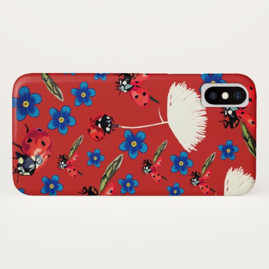Lady Bugs Apple iPhone X, selten dort Case-Mate iPhone Hülle (Rückseite (Horizontal))