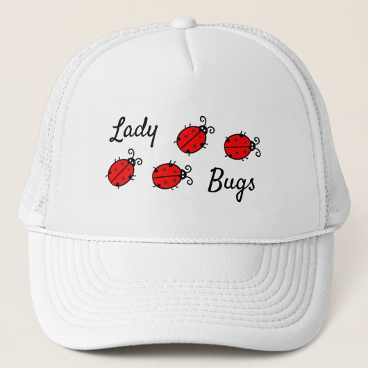 Lady Bugs Design Trucker Hat Truckerkappe (Vorderseite)