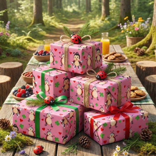 Lady Bugs Geschenkpapier