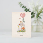 Lady Bugs & Kisses Classroom Valentine Postkarte (Stehend Vorderseite)