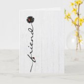 Lady bugs on black daisy karte (Gelbe Blume)