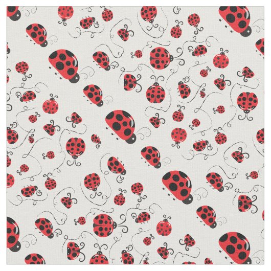 Lady Bugs Überall Stoff (Nahaufnahme)