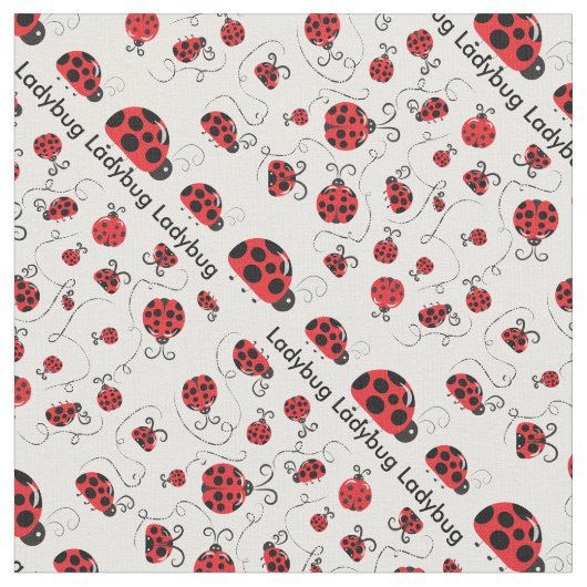 Lady Bugs Überall Stoff (Nahaufnahme)