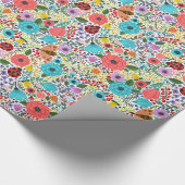 Lady Bugs und Blume Geschenkpapier (Ecke)