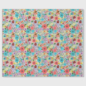 Lady Bugs und Blume Geschenkpapier (Flach)