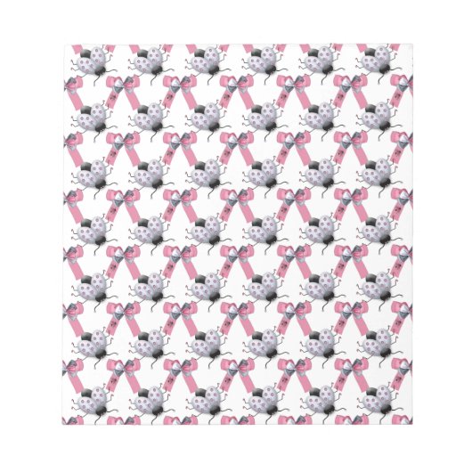 Lady Bugs und Bows Notizblock (Vorderseite)