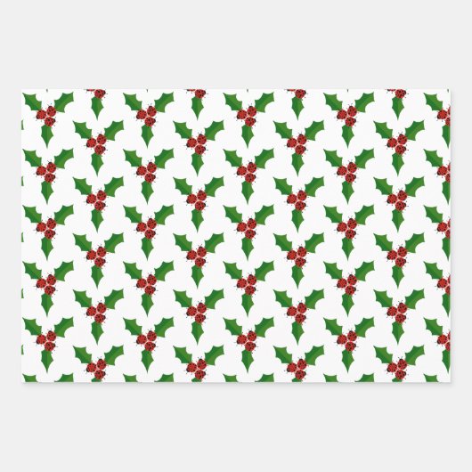 Lady Bugs und Holly Geschenkpapier Set (Vorderseite)