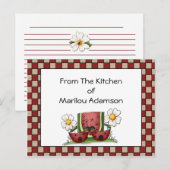 Lady Bugs und Watermelon Recipe Cards Postkarte (Vorne/Hinten)