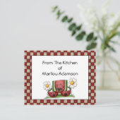 Lady Bugs und Watermelon Recipe Cards Postkarte (Stehend Vorderseite)