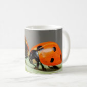 Lady Bugs White Coffee Tasse (VorderseiteRechts)