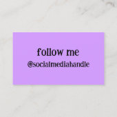 Lady Business Card Visitenkarte (Rückseite)