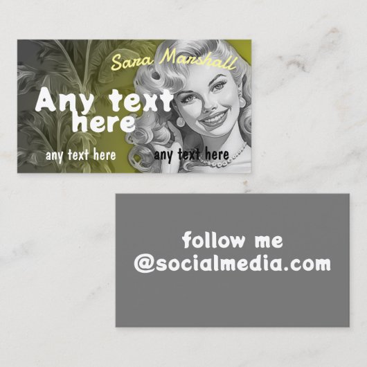 Lady Business Card Visitenkarte (Vorne/Hinten)