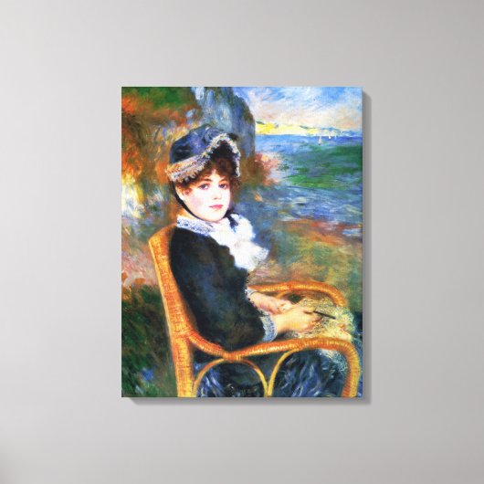 Lady by the Seashore (von Pierre-Auguste Renoir) Leinwanddruck (Vorderseite)