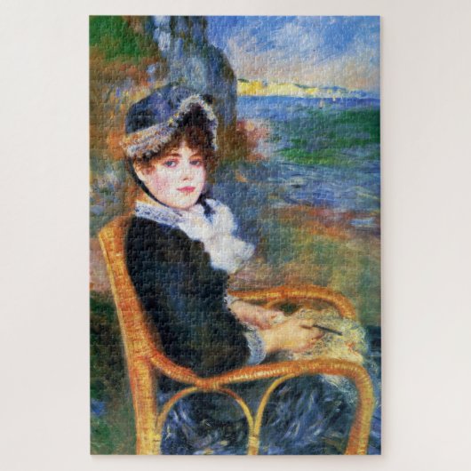 Lady by the Seashore (von Pierre-Auguste Renoir) Puzzle (Vertikal)