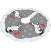 Lady Cat Polyester Weihnachtsbaumdecke (Schrägansicht)