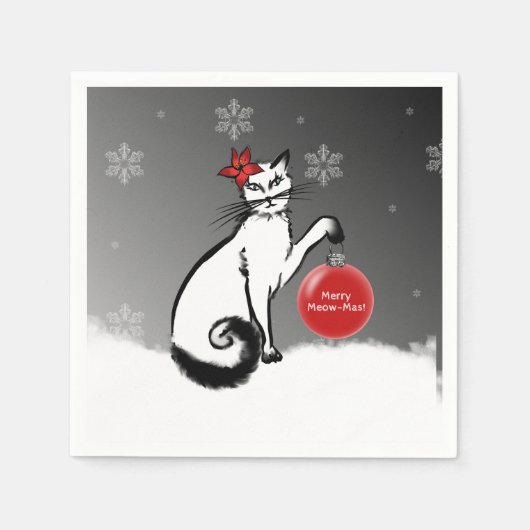 Lady Cat Serviette (Vorderseite)