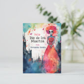 Lady Catrina's Aquarellblühende Hommage Postkarte (Stehend Vorderseite)