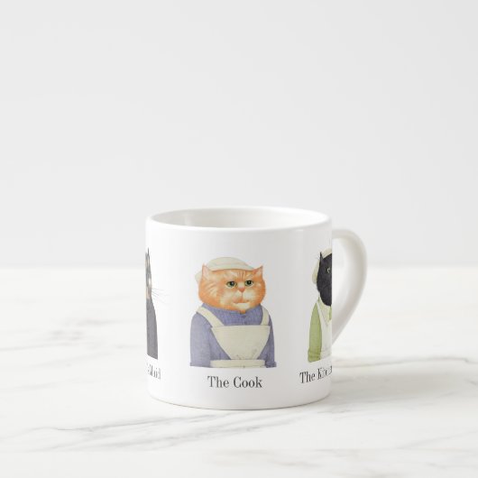 LADY CATS Espresso Cup + Text Espressotasse (Vorderseite Rechts)