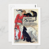Lady, Cats & Hunde, Alexandre Steinlen Postkarte (Vorne/Hinten)