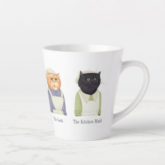 LADY CATS Latte Tasse + Text (Rechts)