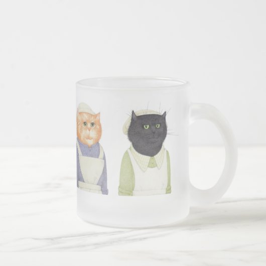 LADY CATS Mattiert Glass Tasse (Rechts)