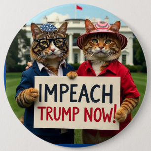 Lady Cats sagt Impeach Trump Button