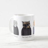 LADY CATS Weiße Tasse + Text (Vorderseite Links)