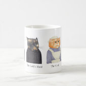 LADY CATS Weiße Tasse + Text (Mittel)