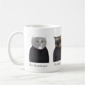 LADY CATS Weiße Tasse + Text (Links)