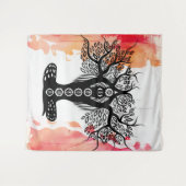 Lady Chakra Tree Wandteppich (Vorderseite (Horizontal))