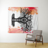 Lady Chakra Tree Wandteppich (Beispiel (Horizontal))