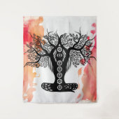 Lady Chakra Tree Wandteppich (Vorderseite)