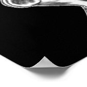 Lady Chrome Bodybuilder Pose Poster (Ecke)