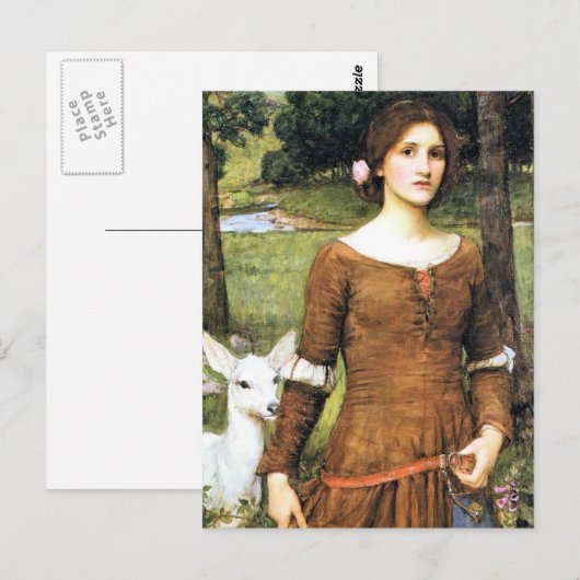 Lady Clare mit Fawn Postkarte (Vorne/Hinten)