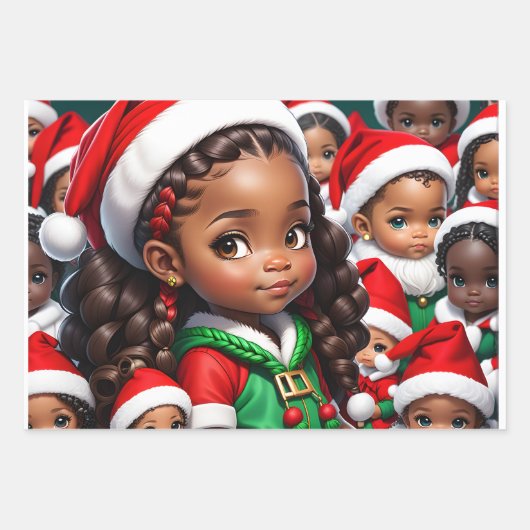 Lady Claus Geschenkpapier Set (Vorderseite 2)