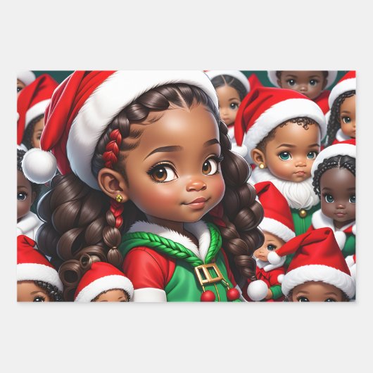 Lady Claus Geschenkpapier Set (Vorderseite)