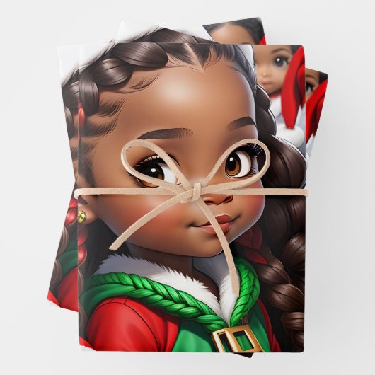 Lady Claus Geschenkpapier Set (Beispiel)