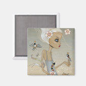 Lady Coral Magnet (Vorderseite/Rückseite)