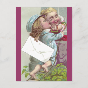 Lady Coyly fliegt Kiss ab Postkarte