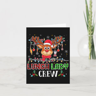 Lady Crew Rentier Cafeteria Lady Xmas Holid Karte